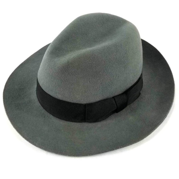 H&M Divided Wool Hat Fedora Wool Gray/Black - Picture 1 of 5